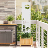 Tuin Privacy Screen Fretwerk Koudgewalst Staal Wit