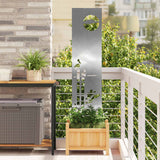 Tuin Privacy Screen Bloemen Zilver Roestvrij Staal