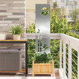 Tuin Privacy Screen Zilver Gegalvaniseerd Staal