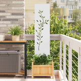 Tuin Privacy Screen Fretwerk Koudgewalst Staal Wit