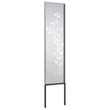 Tuin Privacy Screen Bloemen Zilver Roestvrij Staal