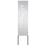 Tuin Privacy Screen Bloemen Zilver Roestvrij Staal