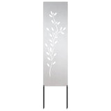 Tuin Privacy Screen Bloemen Zilver Roestvrij Staal