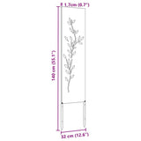 Tuin Privacy Screen Bloemen Zilver Roestvrij Staal
