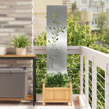 Tuin Privacy Screen Zilver Gegalvaniseerd Staal