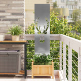 Tuin Privacy Screen Bloemen Zilver Roestvrij Staal