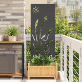 Tuin Privacy Screen Koudgewalst Staal Zwart