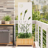 Tuin Privacy Screen Fretwerk Koudgewalst Staal Wit