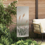 Tuin Privacy Screen Fretwerk Zilver 50 X 140 Cm Roestvrij Staal
