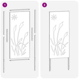 Tuin Privacy Screen Zilver 50 X 140 Cm Gegalvaniseerd Staal