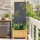 Tuin Privacy Screen Antraciet Koudgewalst Staal Antracietkleurig