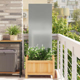 Tuin Privacy Screen Zilver Gegalvaniseerd Staal