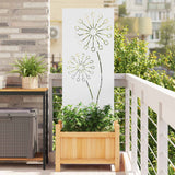 Tuin Privacy Screen Fretwerk Koudgewalst Staal Wit