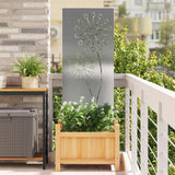 Tuin Privacy Screen Bloemen Zilver Roestvrij Staal