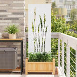 Tuin Privacy Screen Fretwerk Koudgewalst Staal Wit