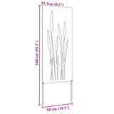 Tuin Privacy Screen Olijfgroen 50 X 140 Cm Koudgewalst Staal