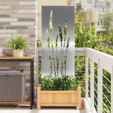 Tuin Privacy Screen Bloemen Zilver Roestvrij Staal