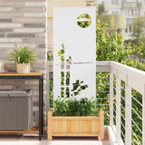 Tuin Privacy Screen Fretwerk Koudgewalst Staal Wit