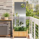 Tuin Privacy Screen Bloemen Zilver Roestvrij Staal