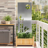 Tuin Privacy Screen Zilver Gegalvaniseerd Staal