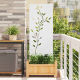 Tuin Privacy Screen Fretwerk Koudgewalst Staal Wit
