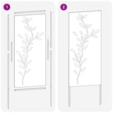Tuin Privacy Screen Antraciet 50 X 140 Cm Koudgewalst Staal Wit