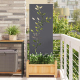 Tuin Privacy Screen Antraciet 50 X 140 Cm Koudgewalst Staal Wit