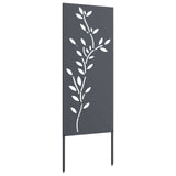 Tuin Privacy Screen Antraciet 50 X 140 Cm Koudgewalst Staal Wit