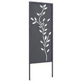 Tuin Privacy Screen Antraciet 50 X 140 Cm Koudgewalst Staal Wit
