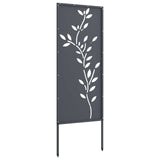 Tuin Privacy Screen Antraciet 50 X 140 Cm Koudgewalst Staal Wit