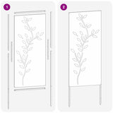 Tuin Privacy Screen Olijfgroen 50 X 140 Cm Koudgewalst Staal