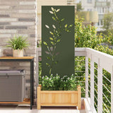 Tuin Privacy Screen Olijfgroen 50 X 140 Cm Koudgewalst Staal