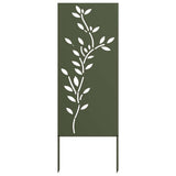 Tuin Privacy Screen Olijfgroen 50 X 140 Cm Koudgewalst Staal