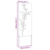 Tuin Privacy Screen Olijfgroen 50 X 140 Cm Koudgewalst Staal