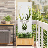 Tuin Privacy Screen Fretwerk Koudgewalst Staal Wit
