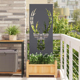 Tuin Privacy Screen Antraciet Koudgewalst Staal Antracietkleurig