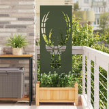 Tuin Privacy Screen Koudgewalst Staal Olijfgroen