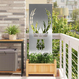 Tuin Privacy Screen Bloemen Zilver Roestvrij Staal