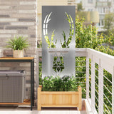 Tuin Privacy Screen Zilver Gegalvaniseerd Staal