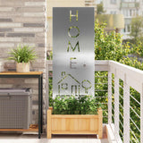 Tuin Privacy Screen Bloemen Zilver Roestvrij Staal