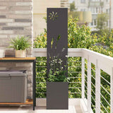 Tuin Privacy Screen 50 X 32 X 1 Koudgewalst Staal Zwart