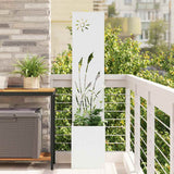 Tuin Privacy Screen 50 X 32 X 1 Koudgewalst Staal Wit