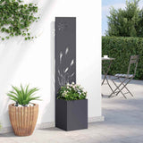 Tuin Privacy Screen 32 X 150 Cm Koudgewalst Staal Antraciet