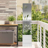 Tuin Privacy Screen Zilver 50 X 32 X 1 Roestvrij Staal