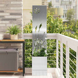 Tuin Privacy Screen Fretwerk Zilver 50 X 32 X 1 Gegalvaniseerd Staal