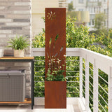 Tuin Privacy Screen Roestig 50 X 32 X 1 Cortenstaal