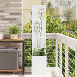 Tuin Privacy Screen 50 X 32 X 1 Koudgewalst Staal Wit