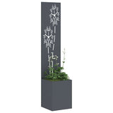 Tuin Privacy Screen Antraciet 32 X 150 Cm Koudgewalst Staal Antracietkleurig