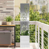 Tuin Privacy Screen Zilver 50 X 32 X 1 Roestvrij Staal