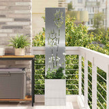 Tuin Privacy Screen Fretwerk Zilver 50 X 32 X 1 Gegalvaniseerd Staal